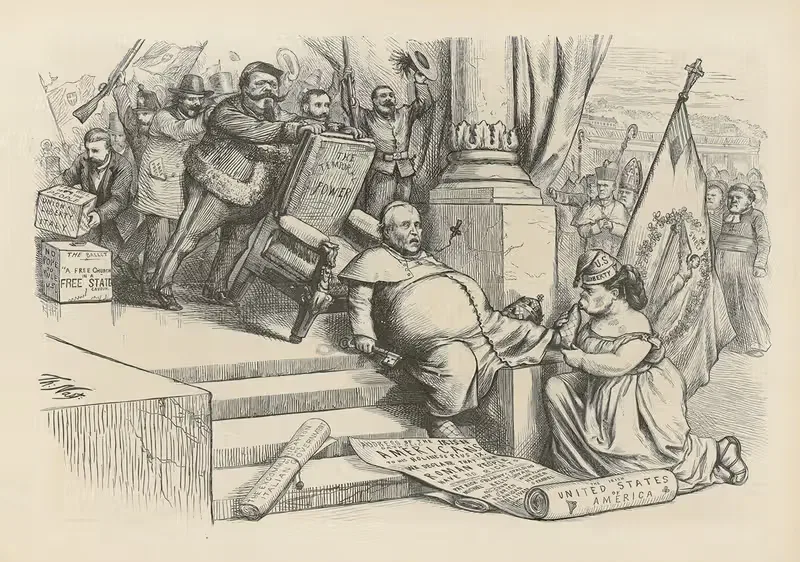 America sympathizes with the Pope — Thomas Nast