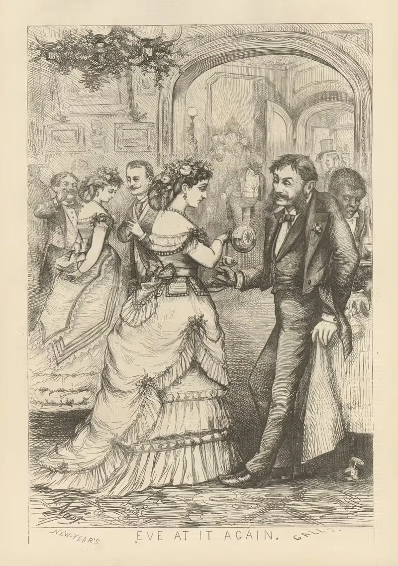 Ева снова за старое by Томас Наст, 1871 — digital art print download