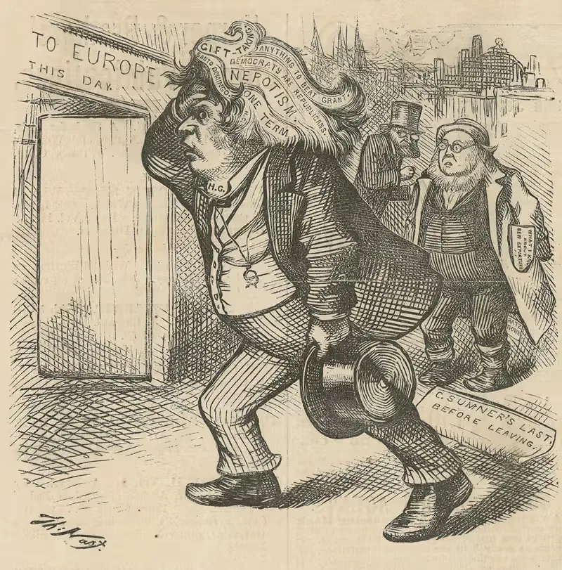 Прощай! Мой бедный мозг требует отдыха by Томас Наст, 1872 — digital art print download