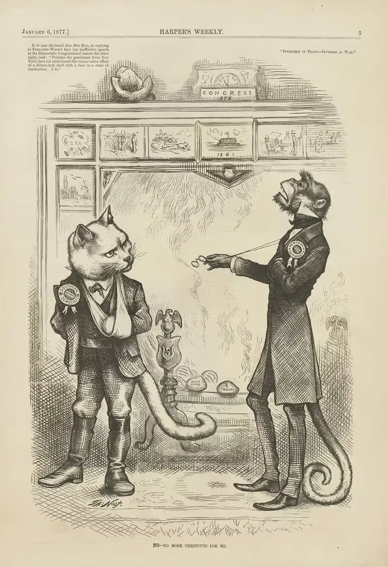 Нет — больше каштанов для меня. by Томас Наст, 1877 — digital art print download