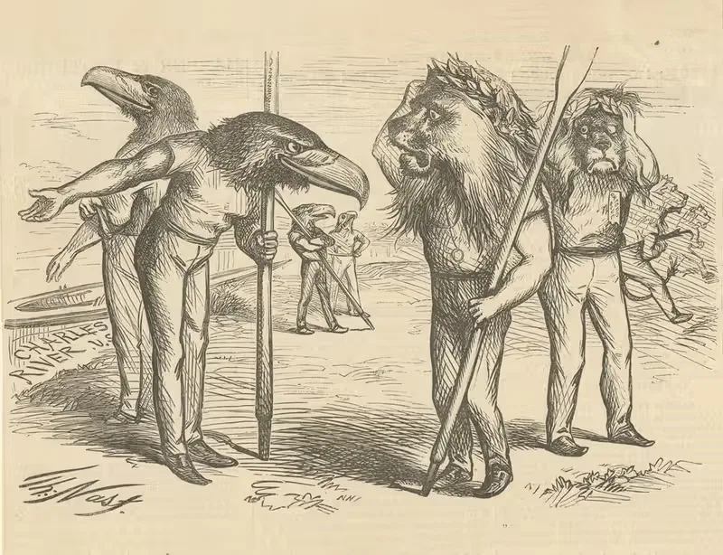 Один хороший ряд заслуживает другого by Томас Наст, 1869 — digital art print download