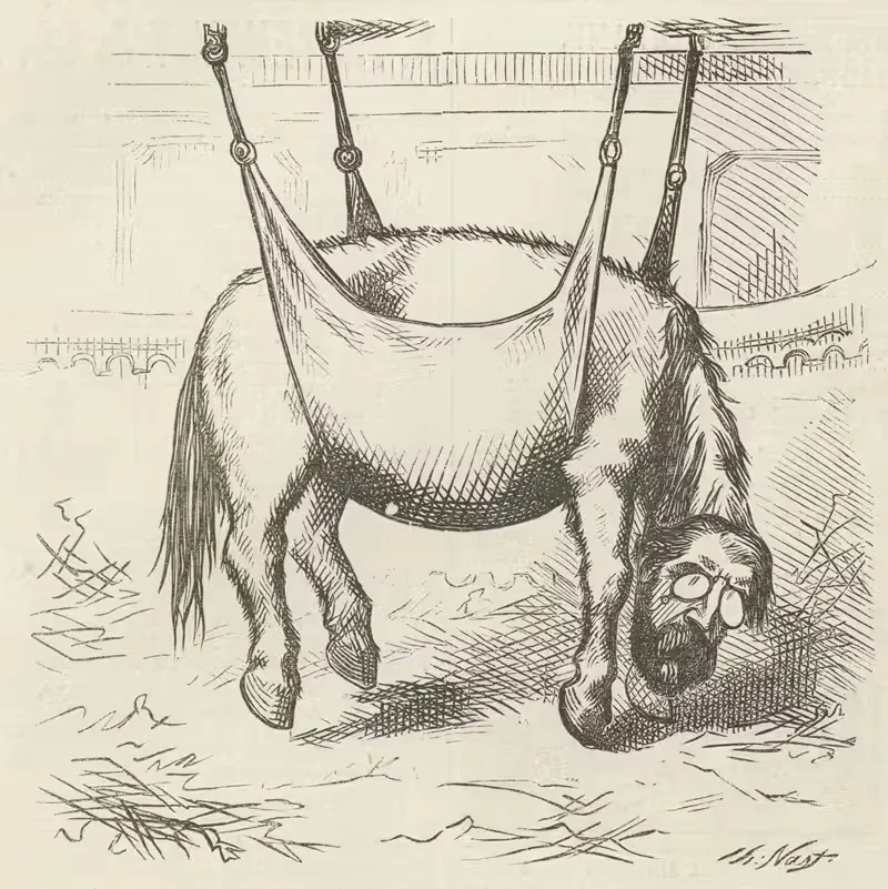 Наша кобыла все еще жива by Томас Наст, 1871 — digital art print download