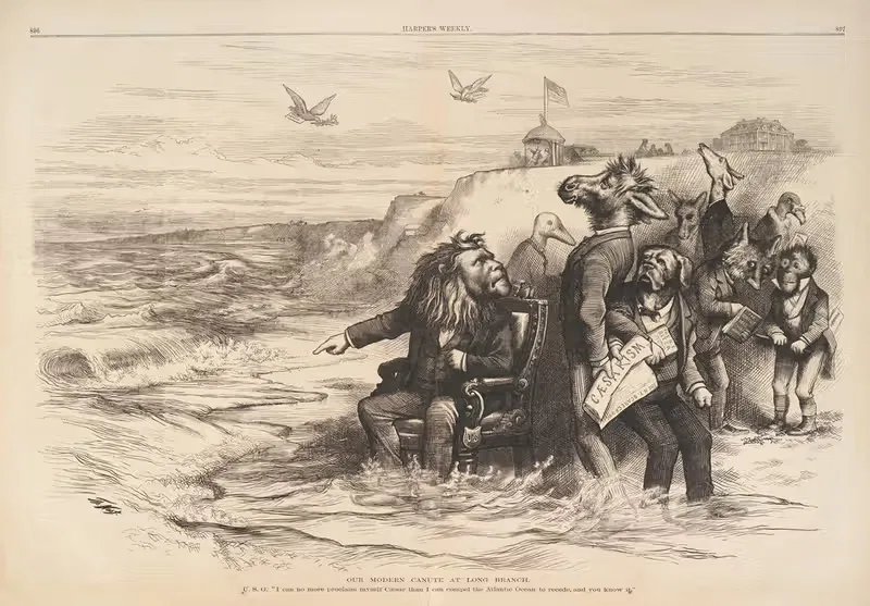 Наш современный Канут в Лонг-Бранче by Томас Наст, 1873 — digital art print download