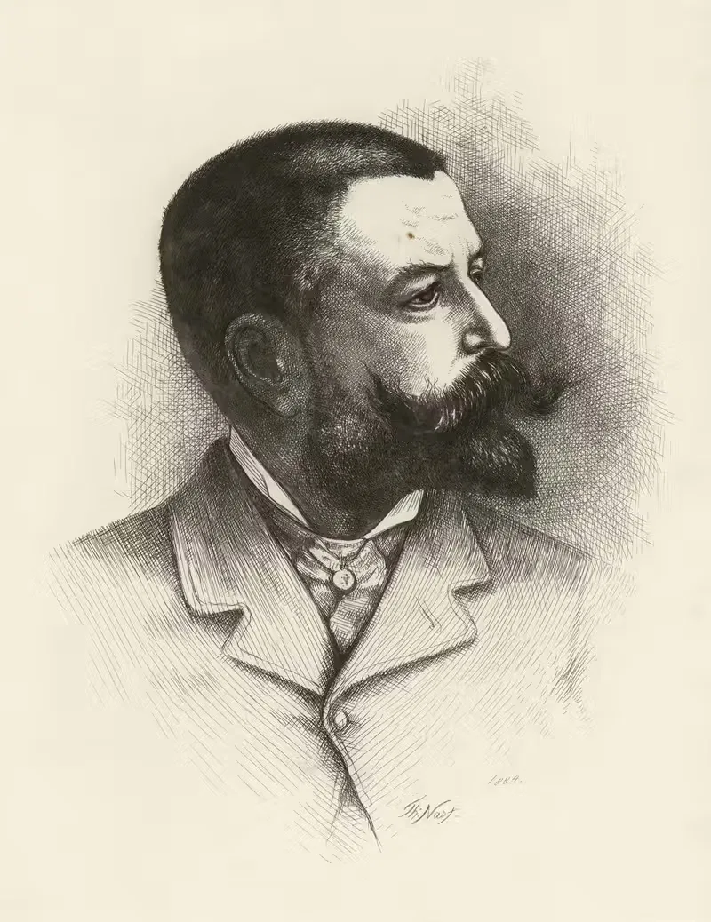 Автопортрет by Томас Наст, 1884 — digital art print download