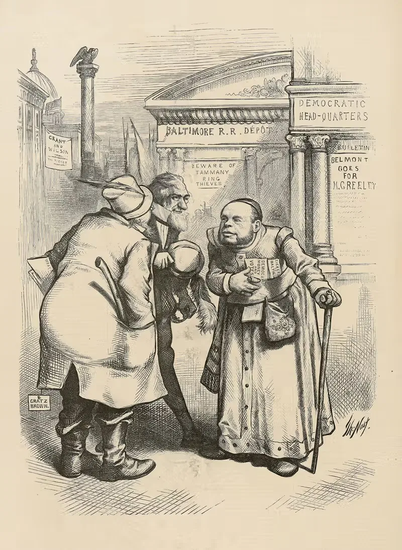 Шейлок, мы хотим денег и голосов by Томас Наст, 1872 — digital art print download