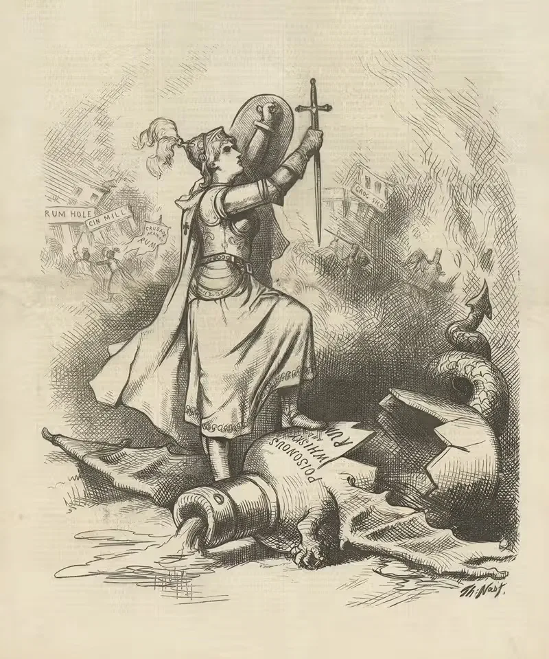 Добрые и злые духи на войне by Томас Наст, 1874 — digital art print download