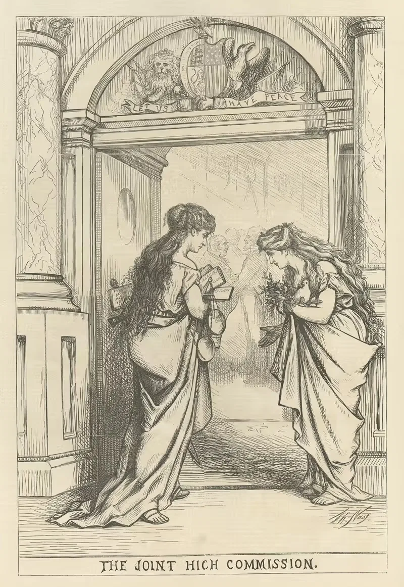 Совместная высшая комиссия by Томас Наст, 1871 — digital art print download