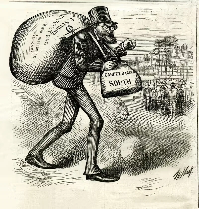 The man with the (carpet) bags — Thomas Nast