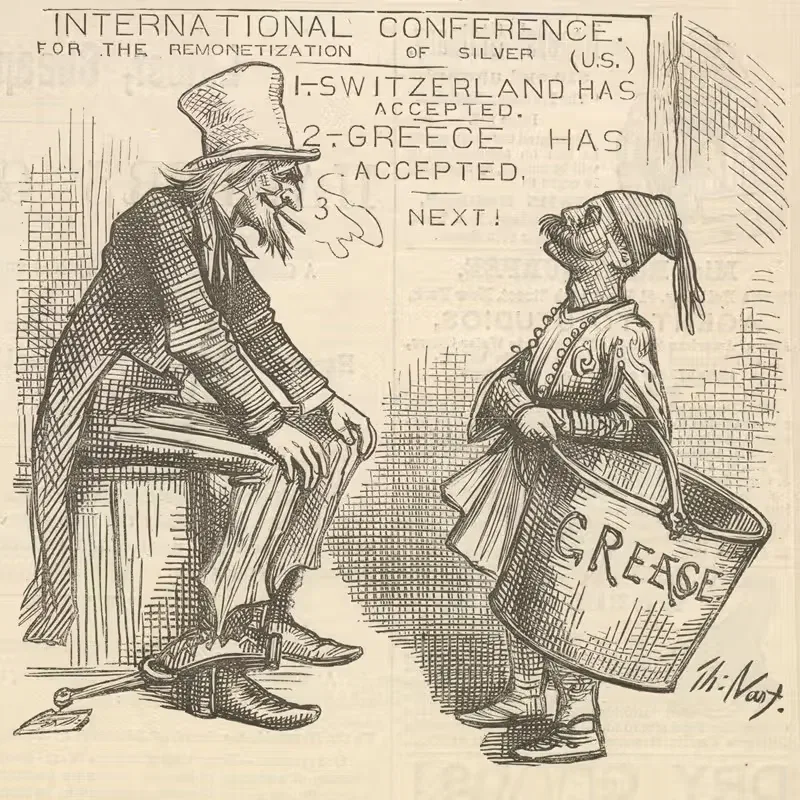 They are coming, Uncle Sam by Thomas Nast, 1878 — digital art print download