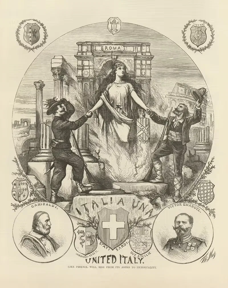 Объединённая Италия by Томас Наст, 1871 — digital art print download