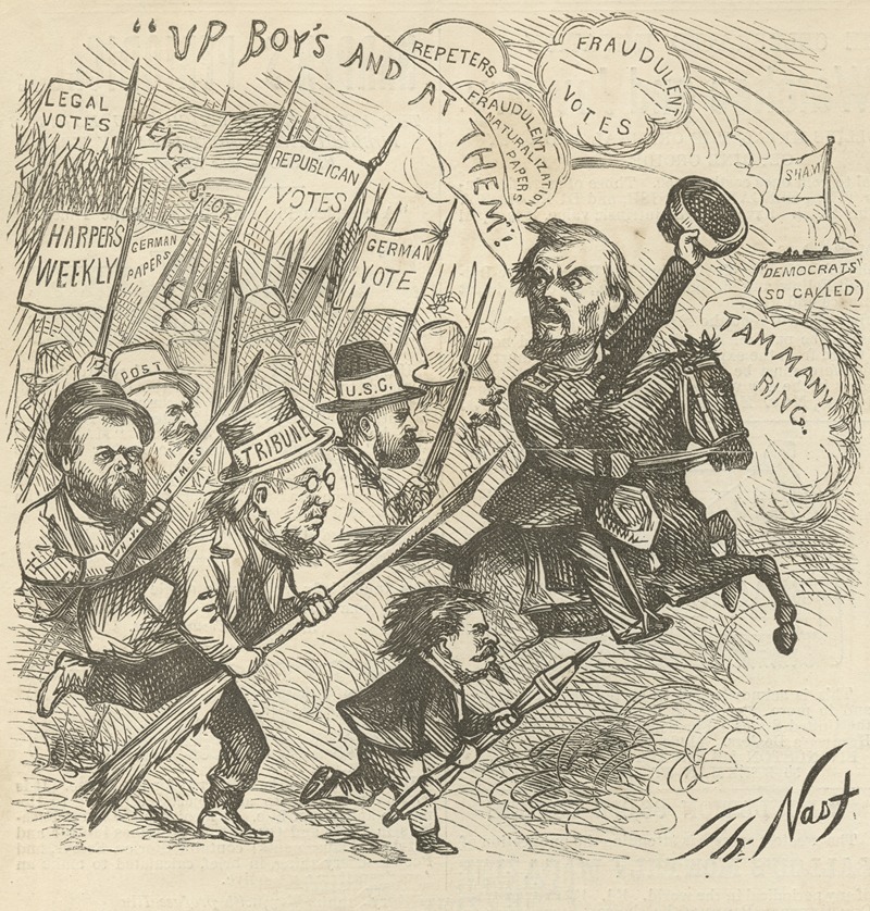Мы боремся с сигелем by Томас Наст, 1869 — digital art print download
