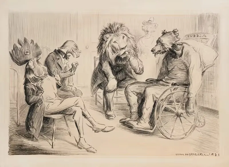 Animals representing several countries by William Henry Walker, 1921 — digital art print download