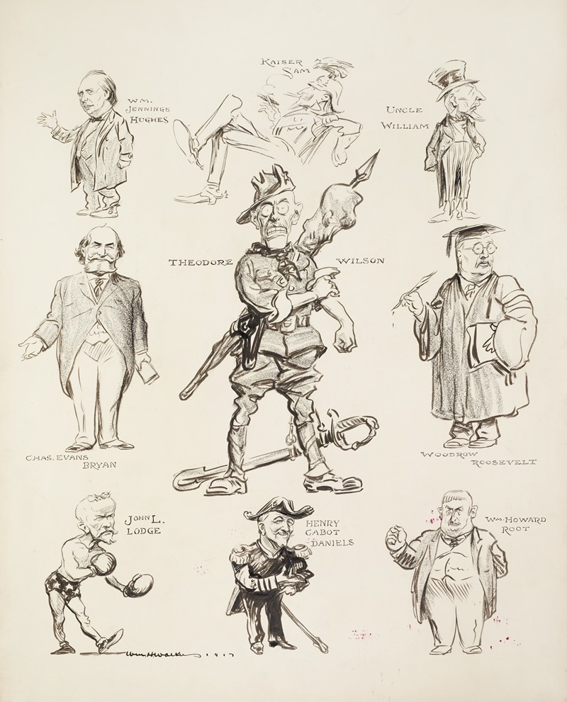 Composite celebrities by William Henry Walker, 1917 — digital art print download