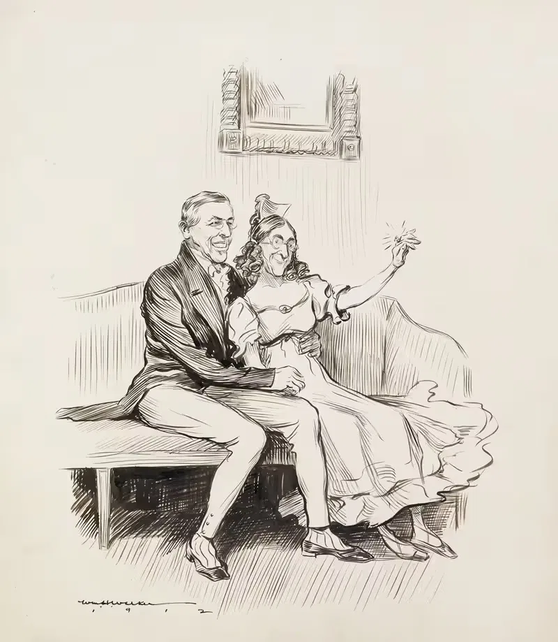 Обручение (Свадебный марш 4 марта 1913 года) by Уильям Генри Уокер, 1912 — digital art print download