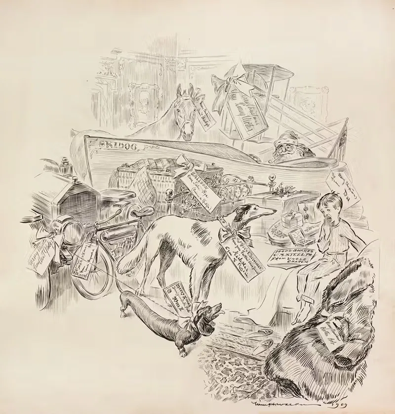 Маленький Уилли возвращает Рождество. by Уильям Генри Уокер, 1909 — digital art print download
