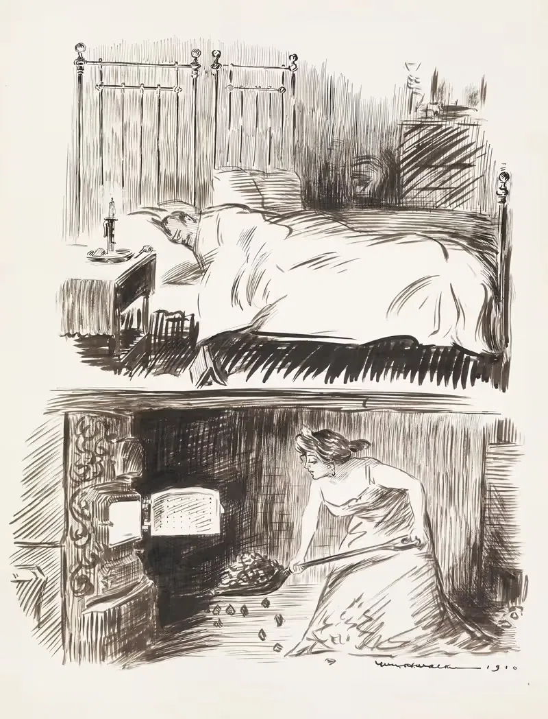 Права человека. Пригород by Уильям Генри Уокер, 1910 — digital art print download