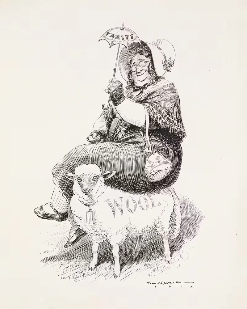 Тариф имел шершащего ягненка by Уильям Генри Уокер, 1912 — digital art print download
