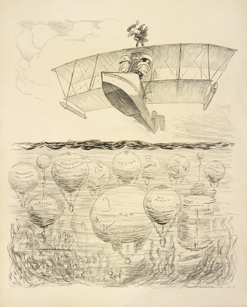 Опасная зона by Уильям Генри Уокер, 1915 — digital art print download