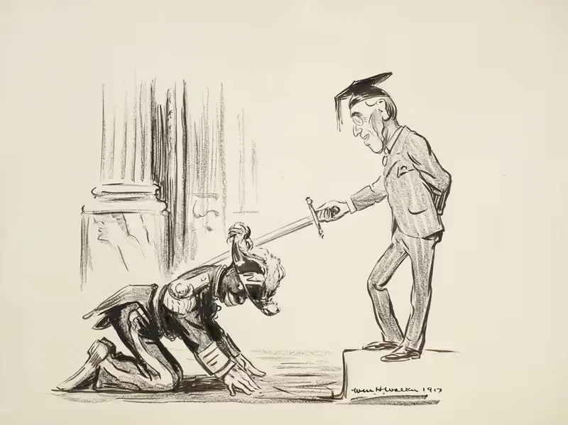 Подъем белого дома, мальчик на лифте by Уильям Генри Уокер, 1917 — digital art print download