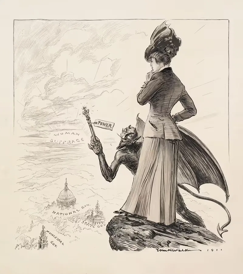 Искушение by Уильям Генри Уокер, 1911 — digital art print download
