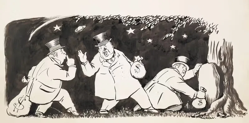 Их запятнанное богатство… Богатые злодеи прячутся by Уильям Генри Уокер, 1910 — digital art print download