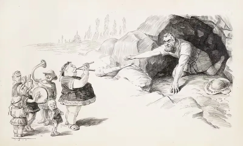 Слишком много музыки с высоким тарифом by Уильям Генри Уокер, 1910 — digital art print download