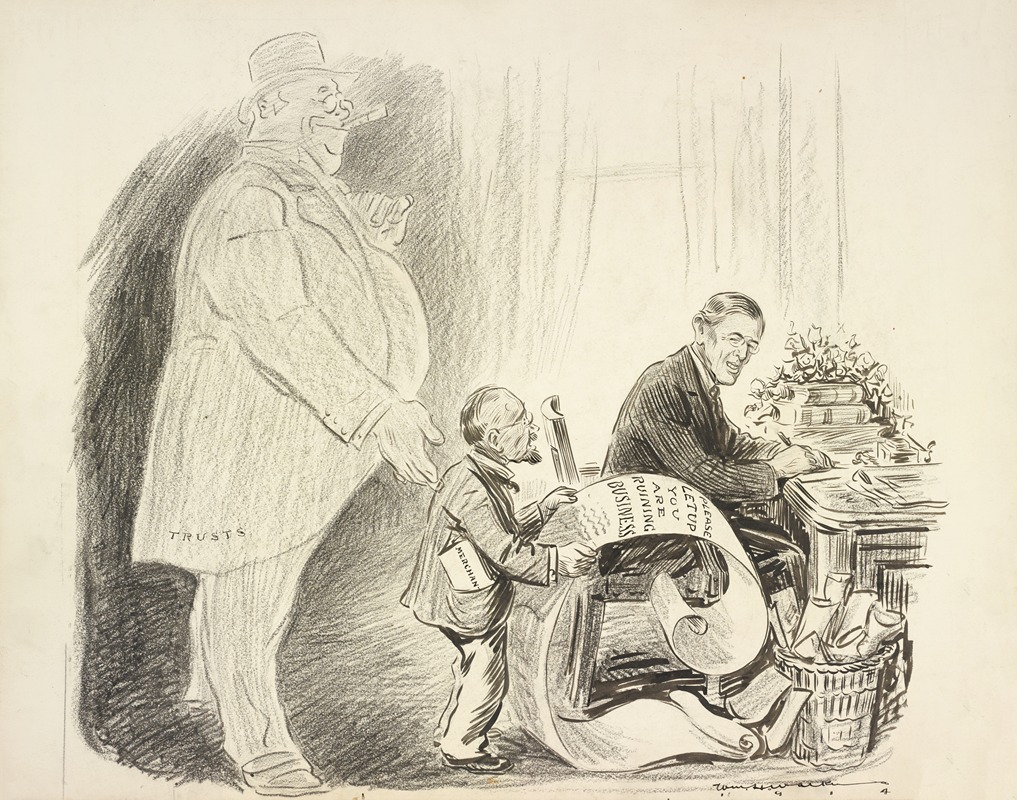 Whose business by William Henry Walker, 1914 — digital art print download