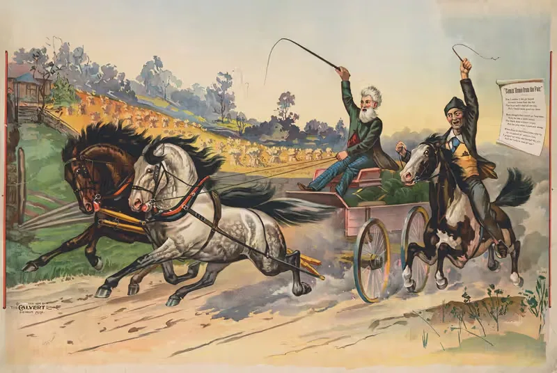 Возвращение с ярмарки by Кэлверт Литографическая Компания, 1890 — digital art print download