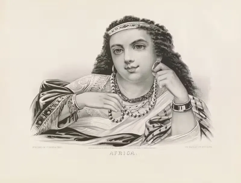 Africa by Currier & Ives., 1870 — digital art print download