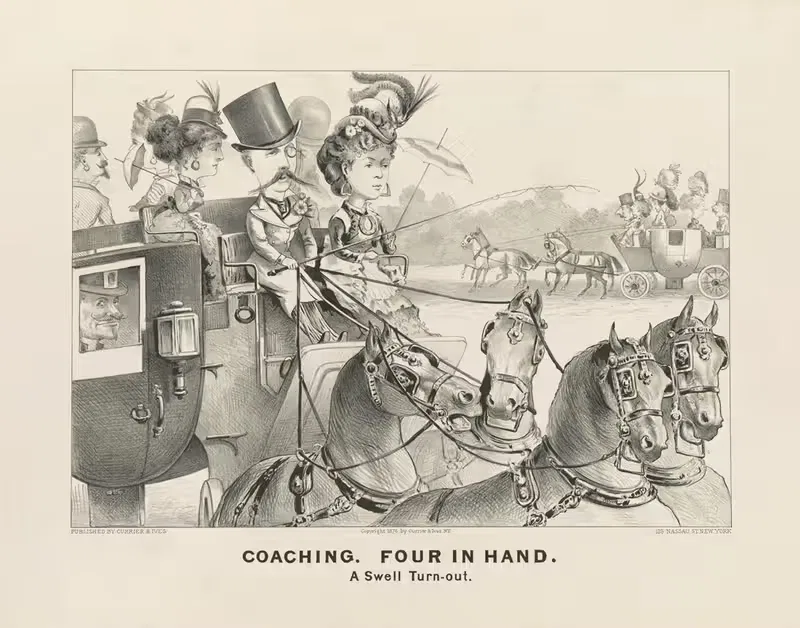 Coaching. Four in hand; A swell turn-out — Currier & Ives.