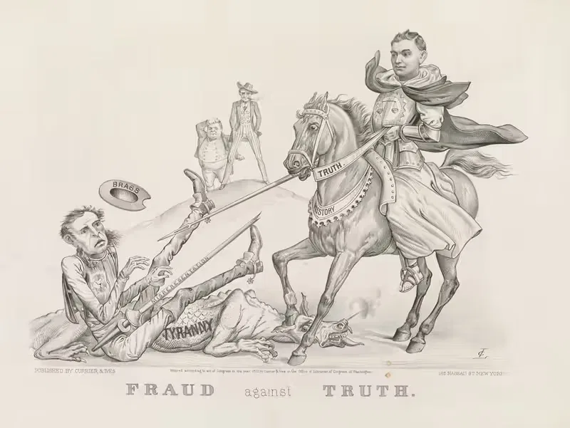 Fraud against truth by Currier & Ives., 1872 — digital art print download