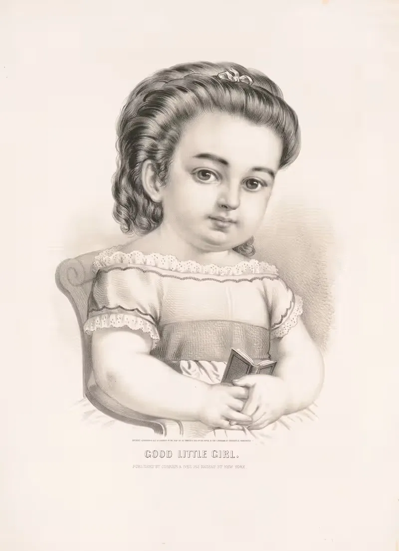 Хорошая маленькая девочка by Керриер и Айвс, 1871 — digital art print download