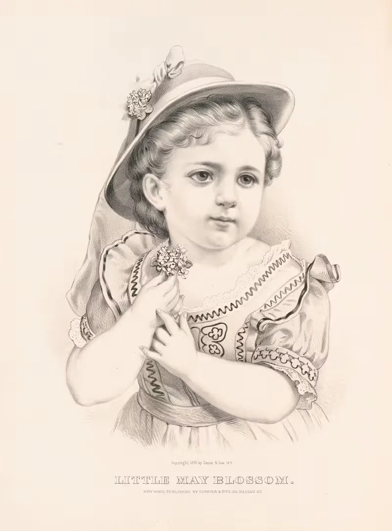 Цветение маленькой Май by Керриер и Айвс, 1874 — digital art print download