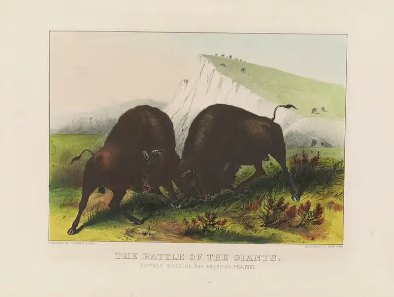 The battle of the Giants — Currier & Ives.
