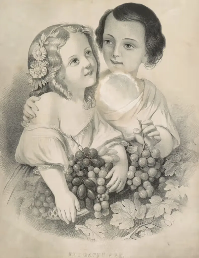The happy age by Currier & Ives. — digital art print download