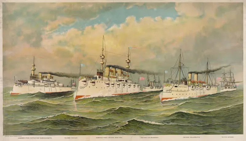 'The white squadron' United States Navy — Currier & Ives.