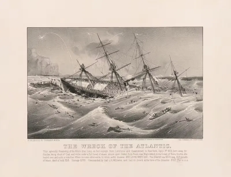 The wreck of the Atlantic — Currier & Ives.
