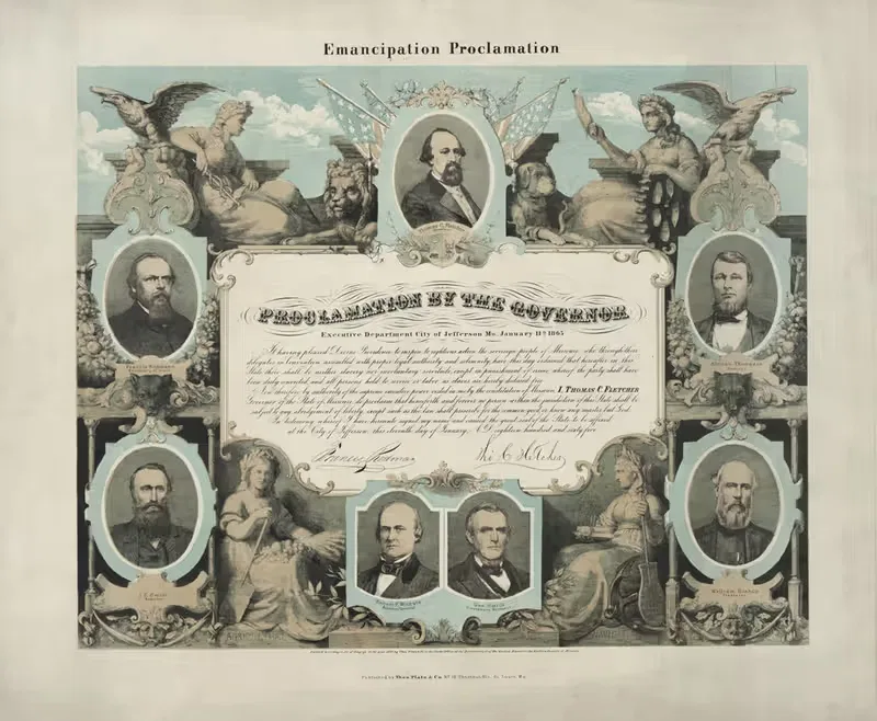 Прокламация об освобождении. Прокламация губернатора by Э. Кнобель, 1865 — digital art print download
