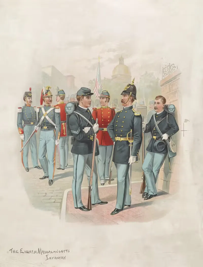 The Eighth Massachusetts Infantry by G.H. Buek & Co., 1895 — digital art print download