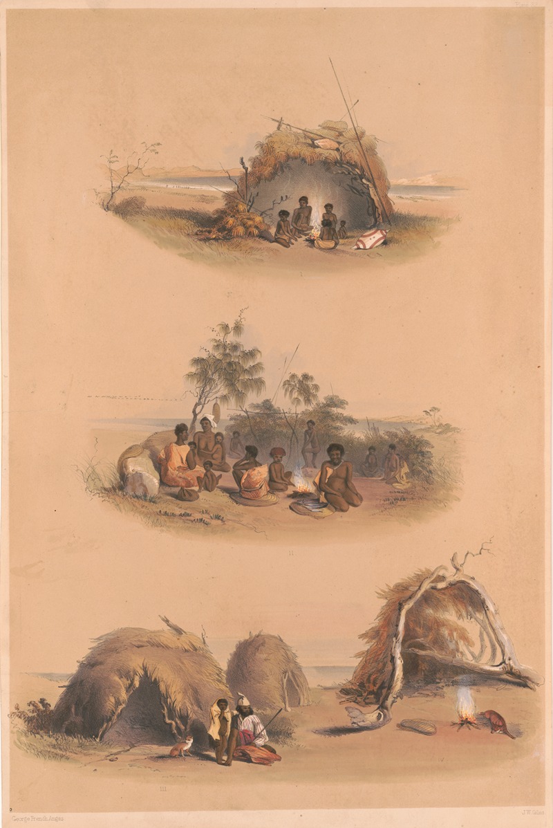 Native dwellings by Giles Litho. — digital art print download