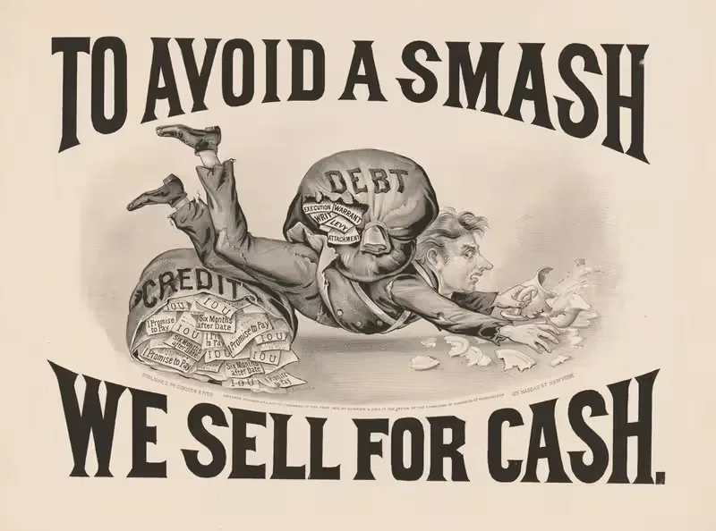 Чтобы избежать удара, мы продаем за наличные by Джон Кэмерон, 1875 — digital art print download