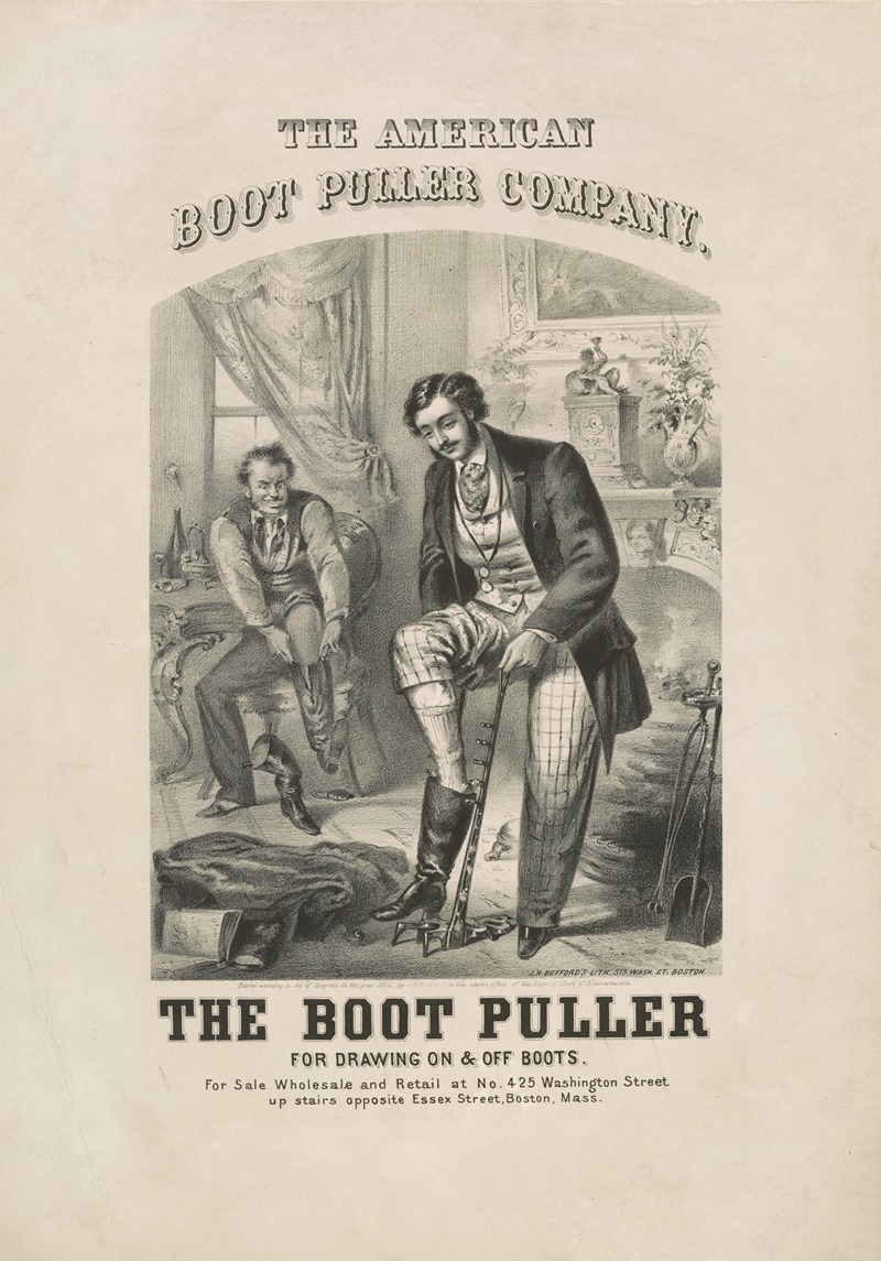 The American Boot Puller Company by Джон Х. Баффорд и сыновья, 1861 — digital art print download