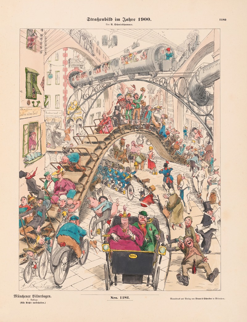 Strassenbild im Jahre 1900 by Meisenbach, Riffart & Co. — digital art print download