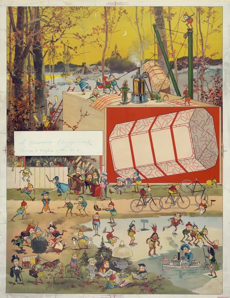 Игровая площадка Брауни by Томас и Уайли, 1896 — digital art print download
