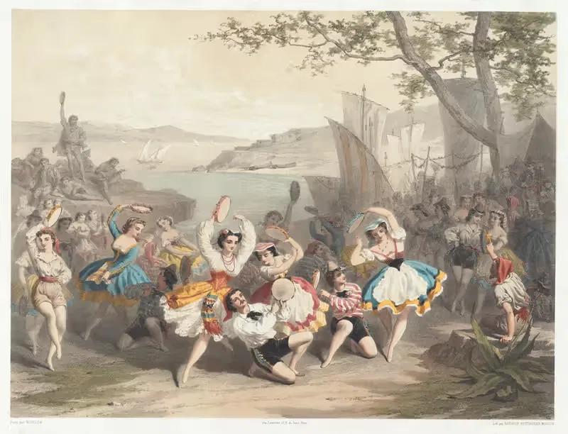 Scène de l'Opera, La tarentelle (Étoile de Messine) — A. Morlon
