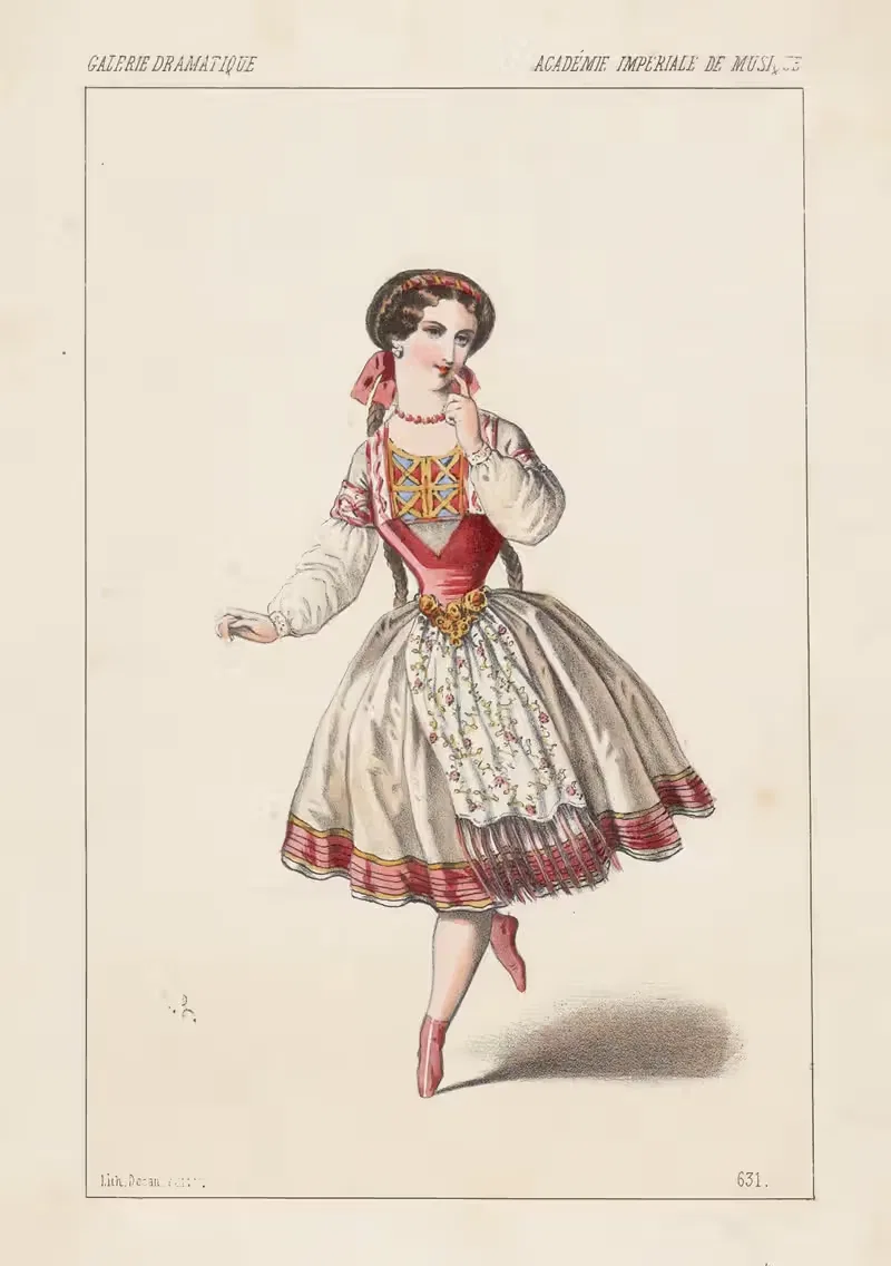 Мадемуазель Серрито, в Орфе. by Александр Лакоши, 1852 — digital art print download