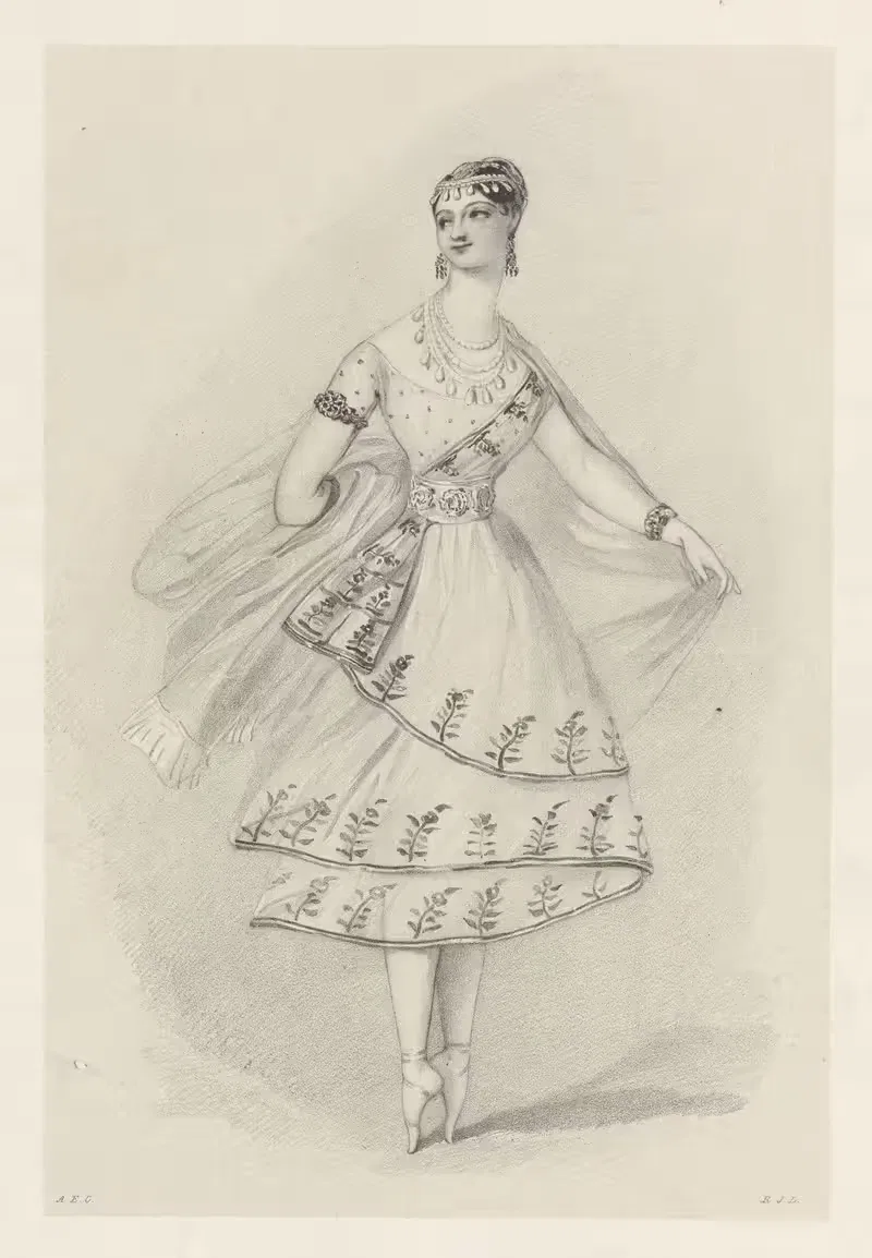 Байадера by Альфред Эдвард Шалон, 1831 — digital art print download
