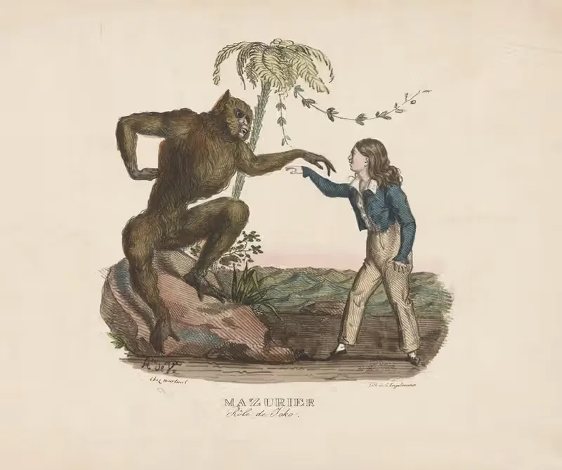 Мазюри, роль Жоко by Августо Визентини, 1826 — digital art print download