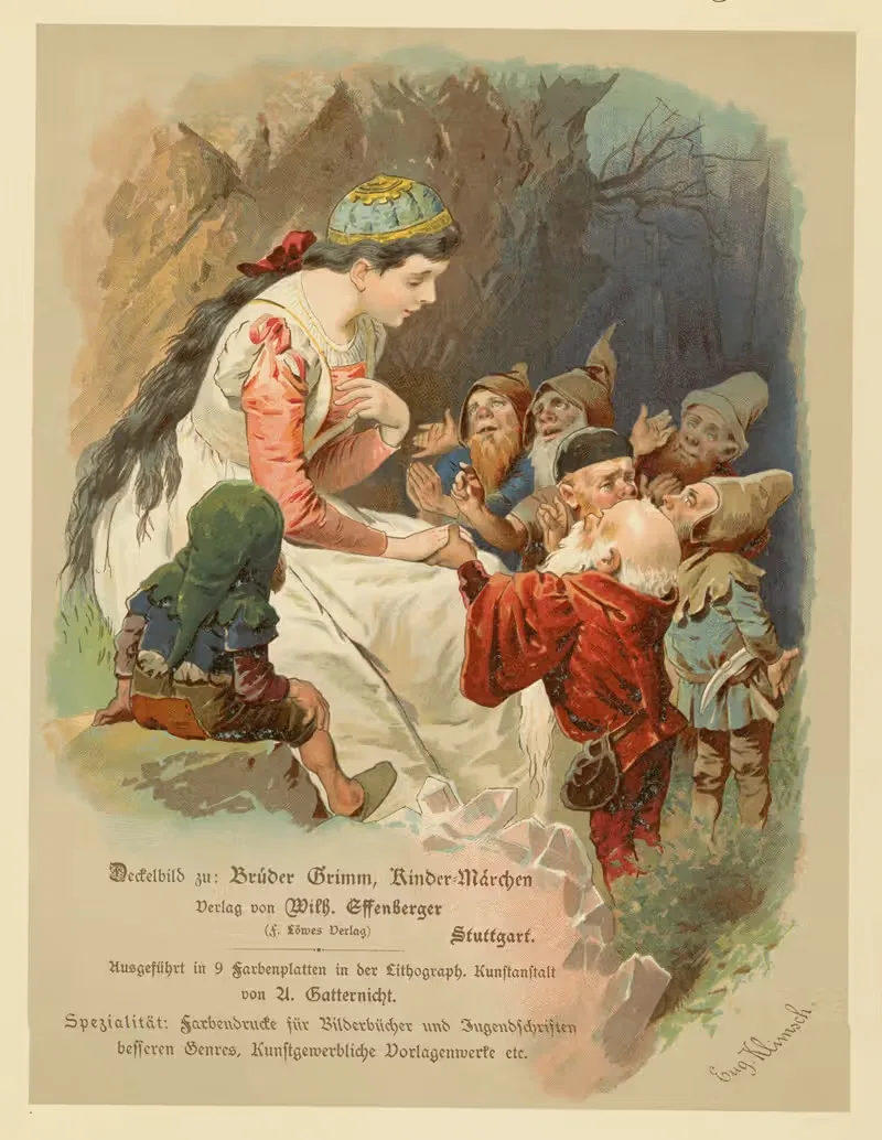 Белоснежка и гномы by Евген Климш, 1895 — digital art print download