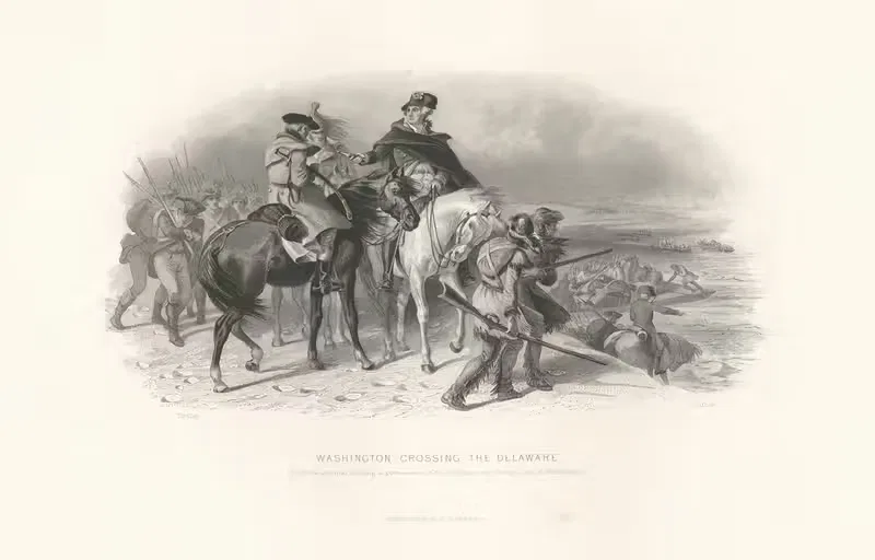 Вашингтон пересекает Делавэр by Феликс Октавиус Карр Дарли, 1853-1890 — digital art print download